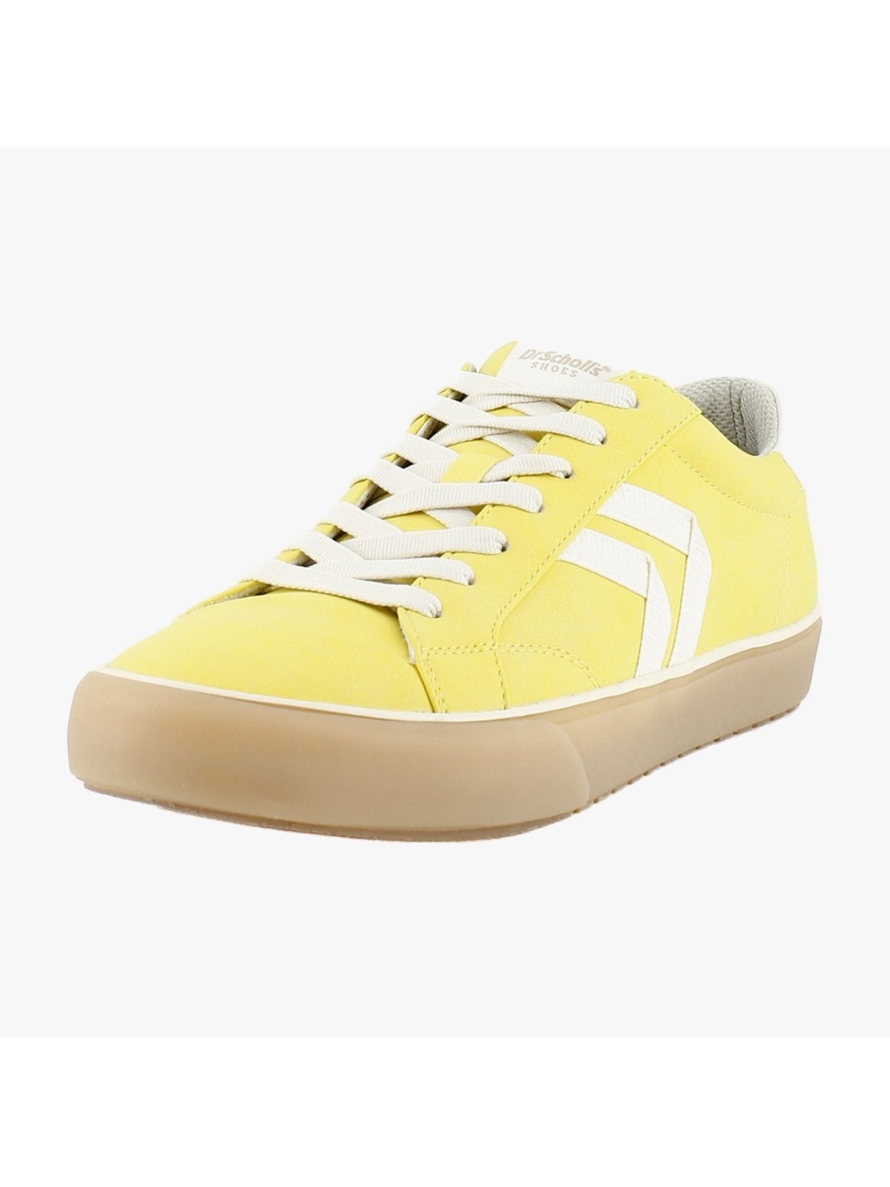 Dr. Scholl's Women's Yellow Lace-Up Sneakers with White Stripes